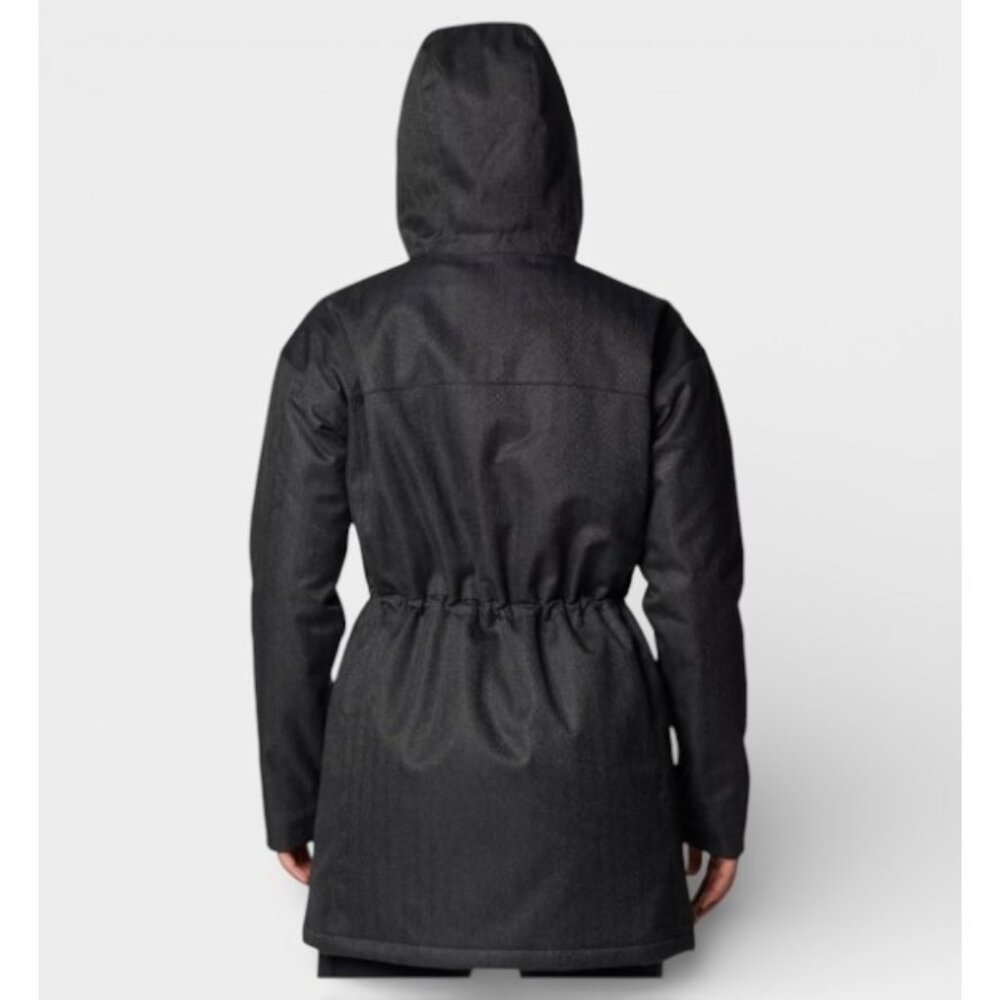 New Columbia Portland Point Parka Women's XS Black Herringbone Hooded Jacket - Picture 3 of 15